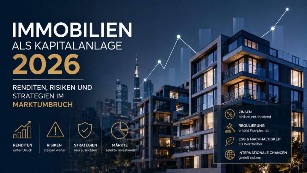 Immobilien als Kapitalanlage 2026: Renditen unter Druck, neue Strategien im Fokus. Kompletter Überblick mit Zahlen und Analyse – jetzt entdecken.
Slug: immobilien-kapitalanlage-2026-rendite-strategie