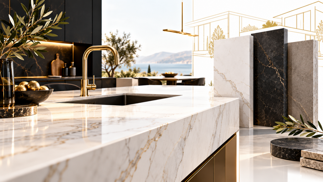 Was ist Dekton, ist Dekton Keramik und was kostet eine Dekton Arbeitsplatte? Material, Kategorien, Arga, Nara, Preise, Einsatz und Planung im Überblick.